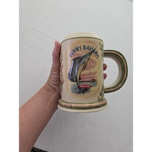 Beer Stein Vintage Large TOMMY BAHAMA Marlin Marine Fishing Colorful Relax Gift